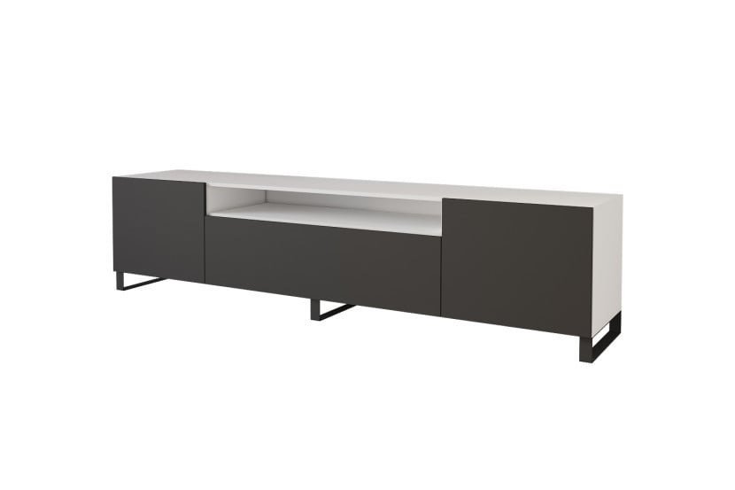 Stojąca szafka RTV system Push-to-Open ELIO-S - 200x53x41 cm - Biały 654528