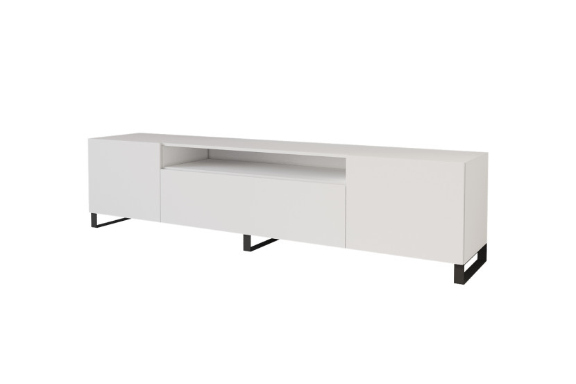 Stojąca szafka RTV system Push-to-Open ELIO-S - 200x53x41 cm - Biały 654514