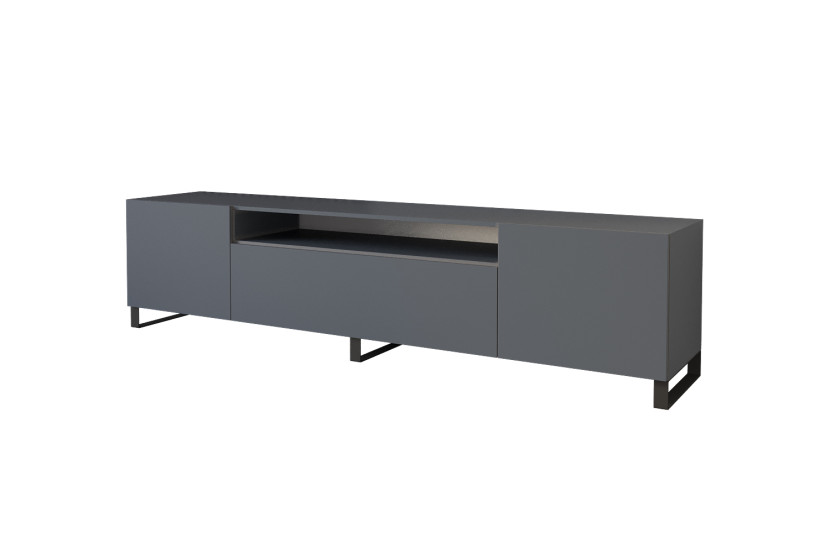 Stojąca szafka RTV system Push-to-Open ELIO-S - 200x53x41 cm - Grafitowy 654513
