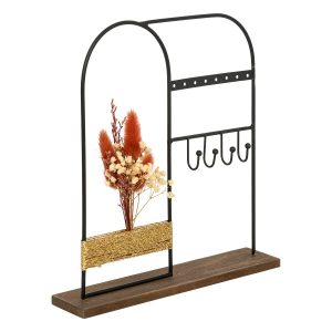 Stojak na biżuterię Flowers metalowy czarny 26×25 cm dekoracyjny 943893 Stojak na biżuterię Flowers metalowy czarny 26×25 cm dekoracyjny 943893