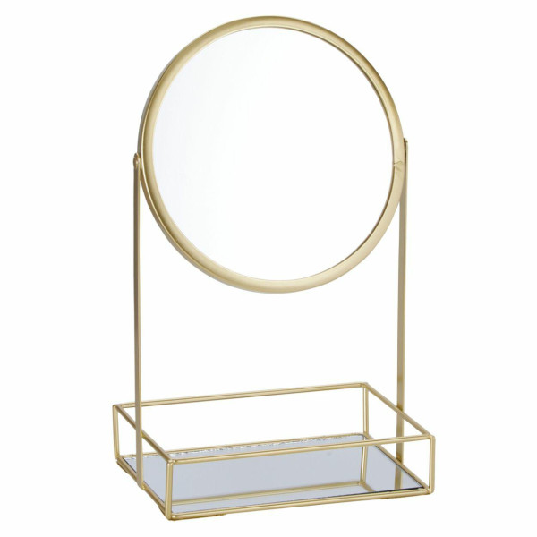 Stojak na biżuterię z lusterkiem w kolorze złota h32 cm 989879