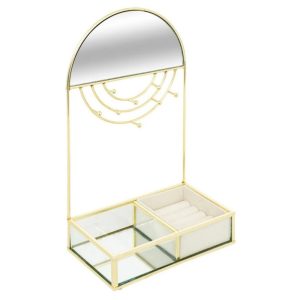 Stojak na biżuterię z lusterkiem złoty 29 cm 297332 Stojak na biżuterię z lusterkiem złoty 29 cm 297332