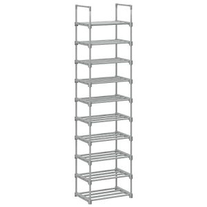 Stojak Na Buty, 10-Poziomowy Metalowy Organizator Buta 470810 Stojak Na Buty, 10-Poziomowy Metalowy Organizator Buta 470810