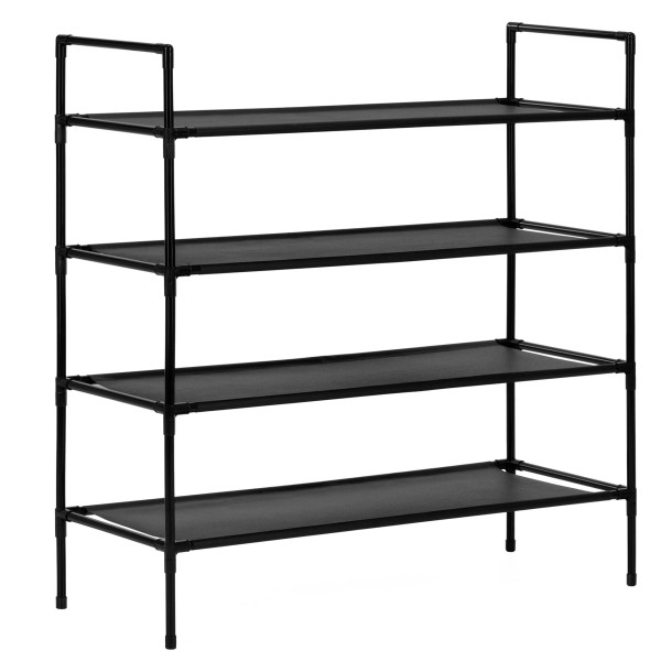 Stojak na buty 4 poziomy regał na obuwie szafka z półkami 75x72x28 cm 847156