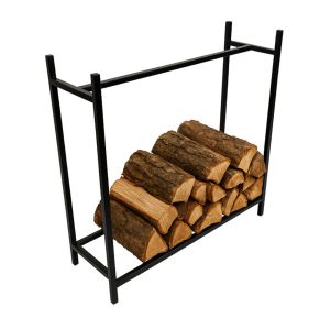 Stojak na drewno kominkowe metalowy czarny regał na opał do kominka 110×35 795470 Stojak na drewno kominkowe metalowy czarny regał na opał do kominka 110×35 795470