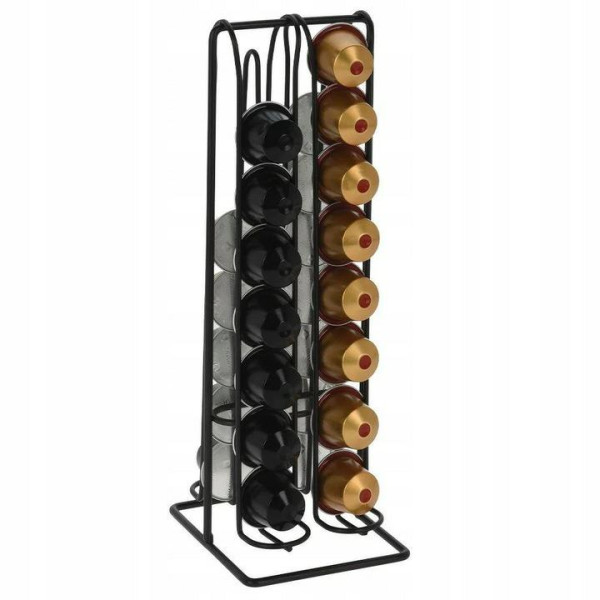 STOJAK NA KAPSUŁKI DO KAWY Nespresso metal czerń 32 kapsułki 510413