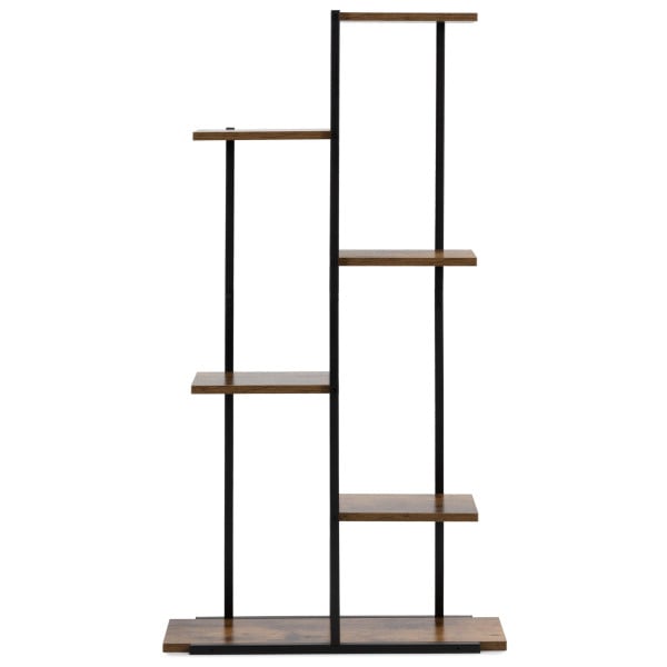 Stojak na kwiaty 113 cm kwietnik metalowy z 6 półkami loft wielopoziomowy 771647
