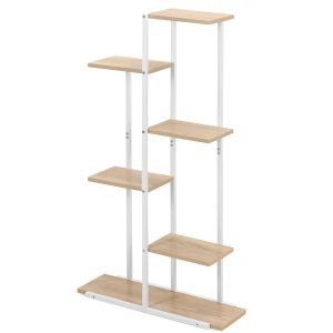 Stojak na kwiaty 113 cm kwietnik metalowy z 6 półkami loft wielopoziomowy 771645 Stojak na kwiaty 113 cm kwietnik metalowy z 6 półkami loft wielopoziomowy 771645
