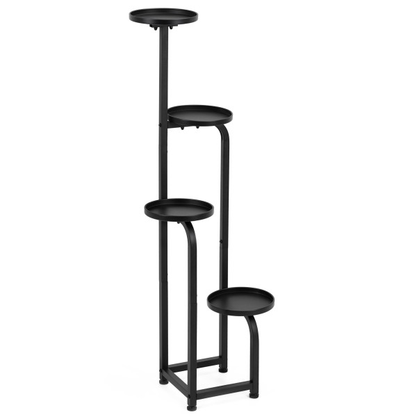 Stojak na kwiaty 115 cm kwietnik metalowy z 4 półkami loft wielopoziomowy 771646