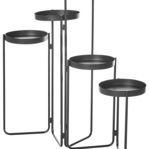Stojak na kwiaty 5-poziomowy metalowy czarny 873141 Stojak na kwiaty 5-poziomowy metalowy czarny 873141