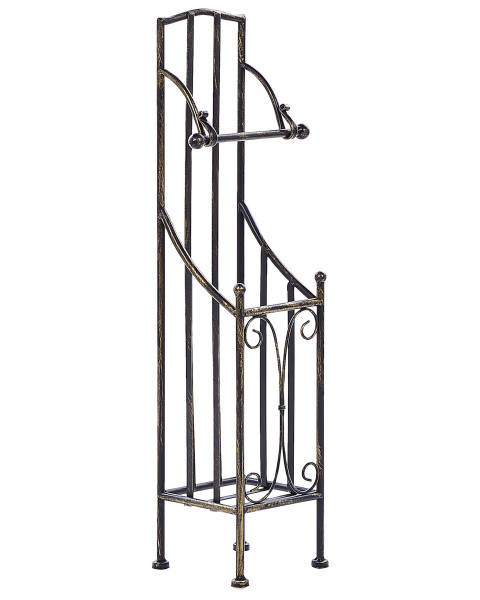 Stojak na papier toaletowy akcesoria 68 cm czarny 298040