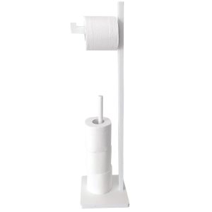 Stojak na papier toaletowy bambusowy KINGHOFF biały 958071 Stojak na papier toaletowy bambusowy KINGHOFF biały 958071