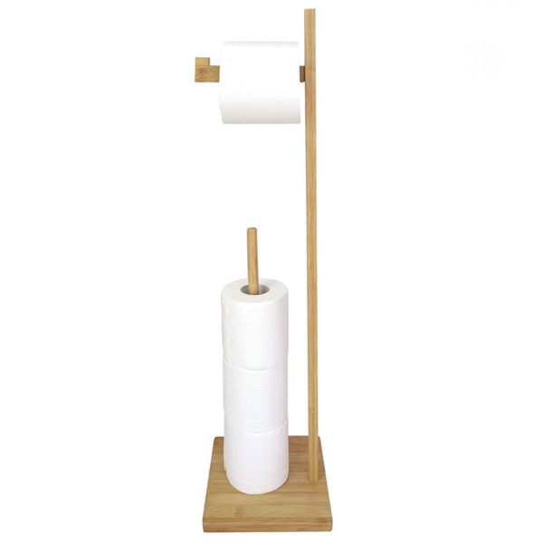 Stojak na papier toaletowy bambusowy KINGHOFF brązowy 958072