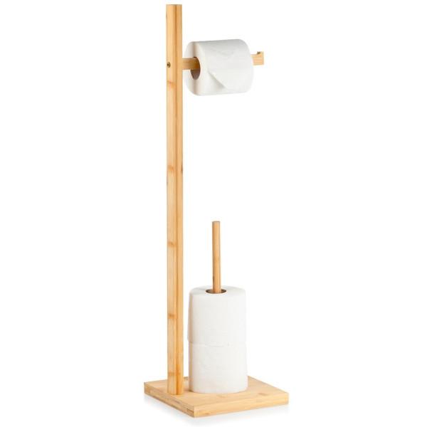 Stojak na papier toaletowy drewniany 70 cm 748179