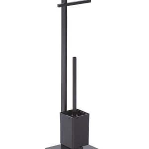Stojak na papier toaletowy i szczotkę czarny 298043 Stojak na papier toaletowy i szczotkę czarny 298043