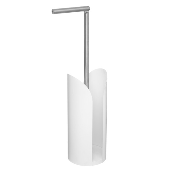 Stojak na papier toaletowy metalowy biały 59cm 796584