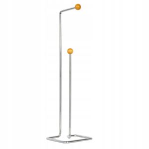 Stojak na papier toaletowy srebrny z zapasem stabilny 392974