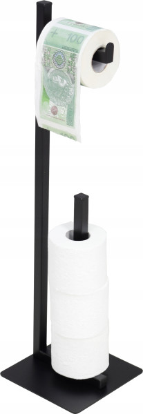 Stojak na papier toaletowy uchwyt loft Czarny 958074