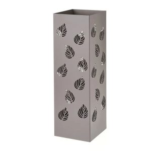 Stojak na parasole Liście metalowy szary 49 cm 989420 Stojak na parasole Liście metalowy szary 49 cm 989420