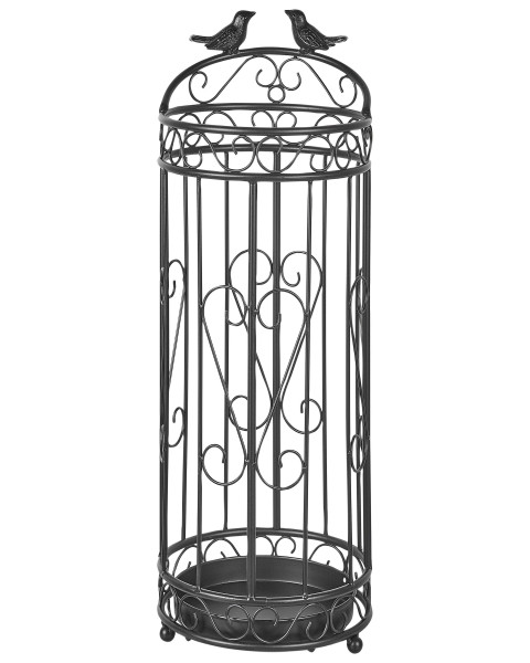 Stojak na parasole metalowy czarny 339734