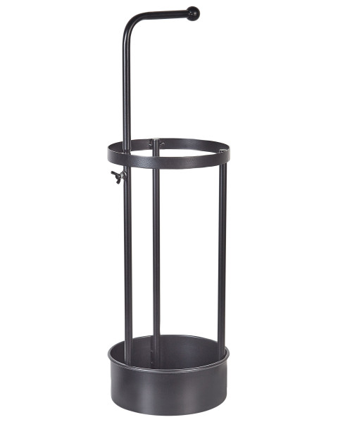 Stojak na parasole metalowy czarny 339732