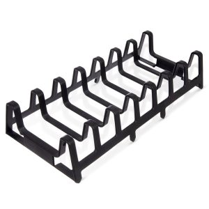 Stojak na pokrywki i talerze czarny 30x14x6 cm 777137 Stojak na pokrywki i talerze czarny 30x14x6 cm 777137