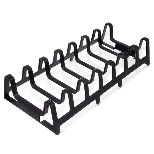 Stojak na pokrywki i talerze czarny 30x14x6 cm 777137