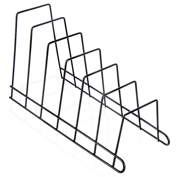 Stojak na pokrywki i talerze metalowy czarny RADKA 34,5x14x19 cm 777134