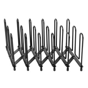Stojak na pokrywki i talerze metalowy czarny rozkładany 8-74 cm 791349 Stojak na pokrywki i talerze metalowy czarny rozkładany 8-74 cm 791349