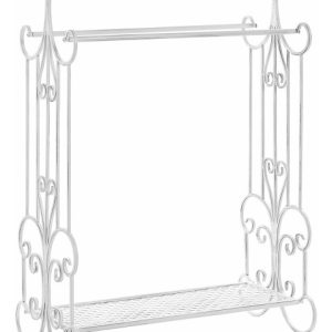 Stojak na ręczniki 3 szyny 60 x 90 cm biały 297791 Stojak na ręczniki 3 szyny 60 x 90 cm biały 297791