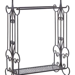Stojak na ręczniki 3 szyny 60 x 90 cm czarny 297789 Stojak na ręczniki 3 szyny 60 x 90 cm czarny 297789