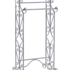 Stojak na ręczniki 45 x 90 cm metalowy szary 297792 Stojak na ręczniki 45 x 90 cm metalowy szary 297792