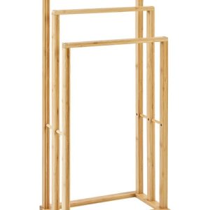 Stojak na ręczniki 81×40 cm jasne drewno 302036 Stojak na ręczniki 81×40 cm jasne drewno 302036