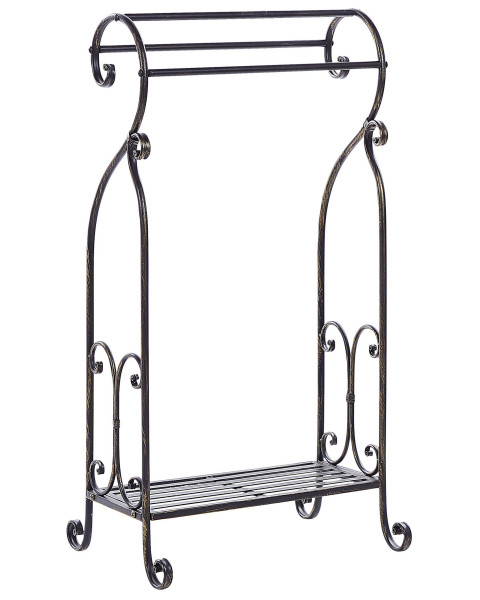 Stojak na ręczniki metalowy 49 x 91 cm czarny 297786