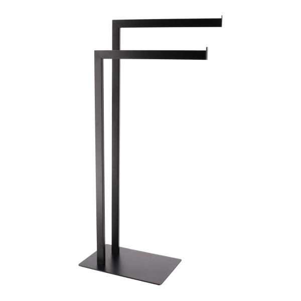 Stojak na ręczniki Raspo Black metalowy czarny 81x40x20 cm loft 669342