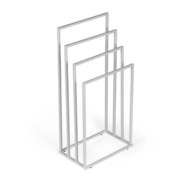 Stojak na ręczniki wolnostojący metalowy biały ModernHome 1053610