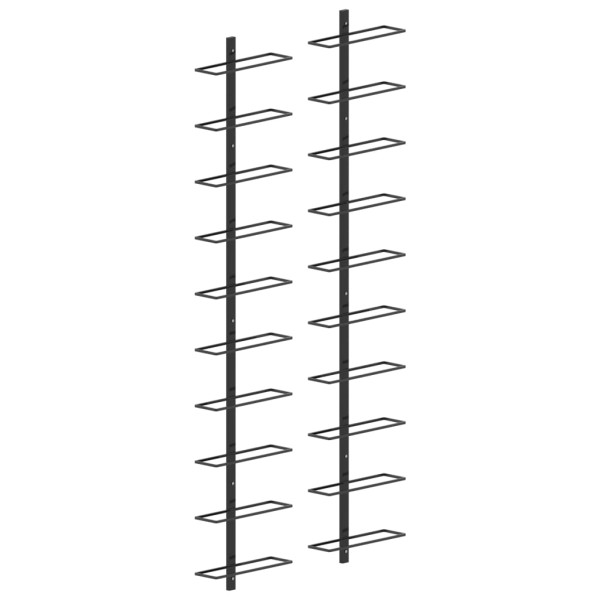 Stojak na wino Czarny Metal vidaXL 215980
