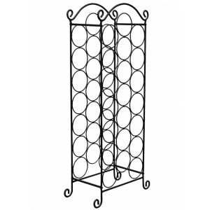 Stojak na wino Czarny Metal vidaXL 752500