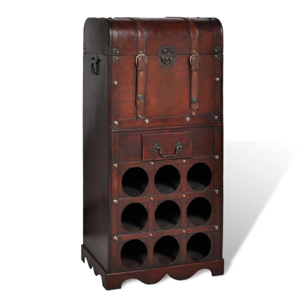 Stojak na wino Czerwony Drewno vidaXL 414734