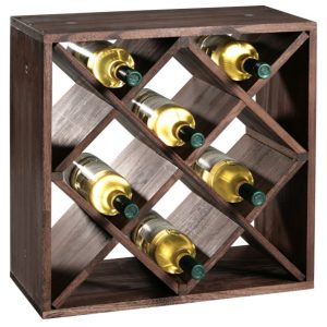 Stojak na wino wykonany z drewna sosnowego 80201 Stojak na wino wykonany z drewna sosnowego 80201