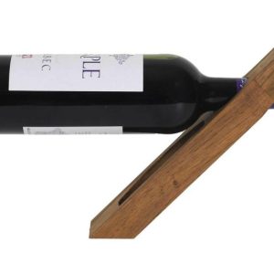 Stojak na wino z korkociągiem GRAVINO drewniany na 1 butelkę 989877 Stojak na wino z korkociągiem GRAVINO drewniany na 1 butelkę 989877