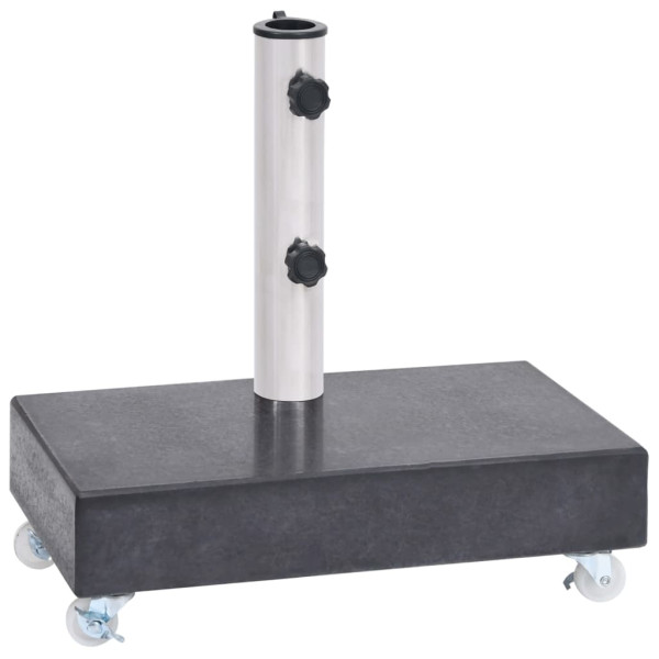 Stojak pod parasol Czarny Granit with wheels vidaXL 260797