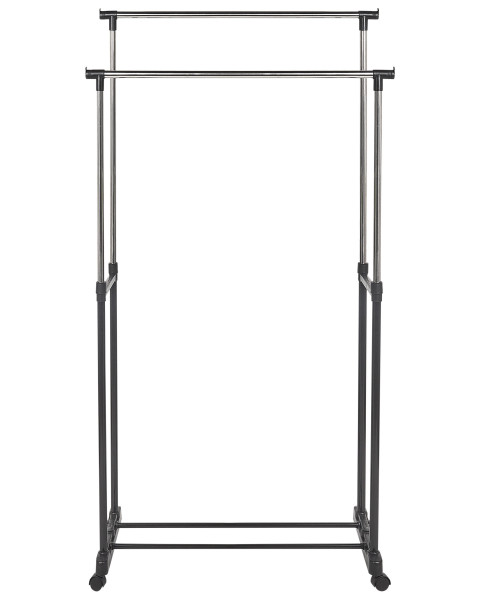 Stojak wieszak na ubrania czarny metalowy 339766