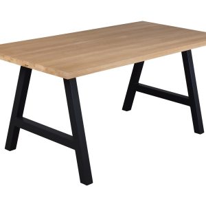 Stół 140×90 drewno z metalem Kawola, kolor dębowy 395429 Stół 140×90 drewno z metalem Kawola, kolor dębowy 395429
