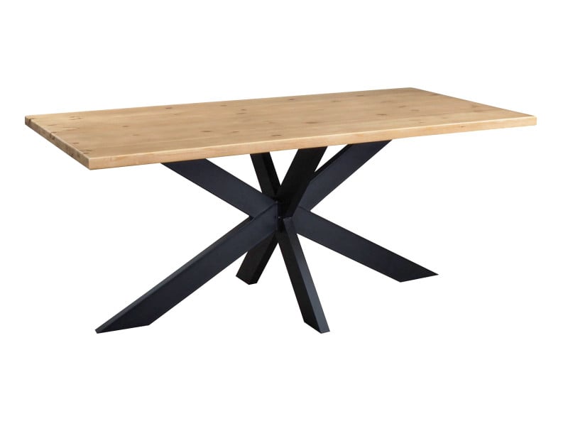 Stół 180x90 drewniany sękaty SPIDER LOFT, kolor dębowy 254189