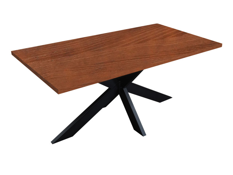 Stół 180x90 drewniany sękaty SPIDER LOFT, kolor kasztan 572041