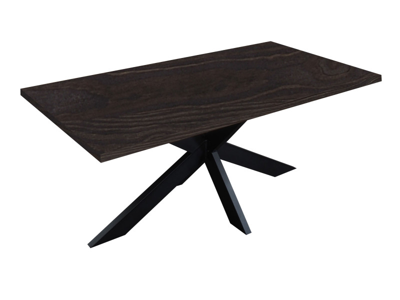 Stół 180x90 drewniany sękaty SPIDER LOFT, kolor orzech 572038