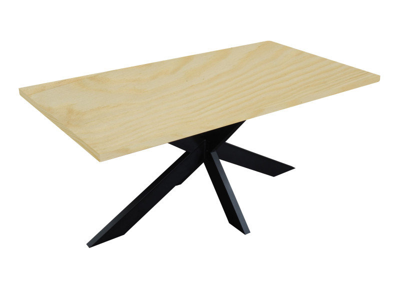 Stół 180x90 drewniany sękaty SPIDER LOFT, kolor sosnowy 572042