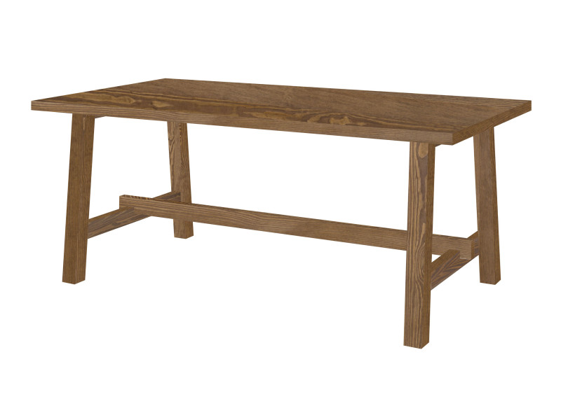 Stół 180x90 z drewna litego SCANDI, kolor brązowy 550793