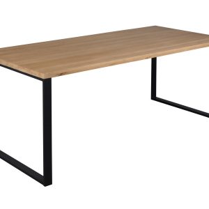Stół 180×98 drewno z metalem HOLMES, kolor dębowy 161122
